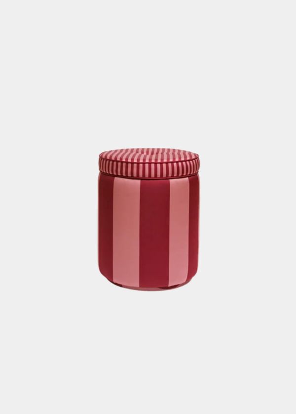 Puff Listrado Vintage & Vinho
