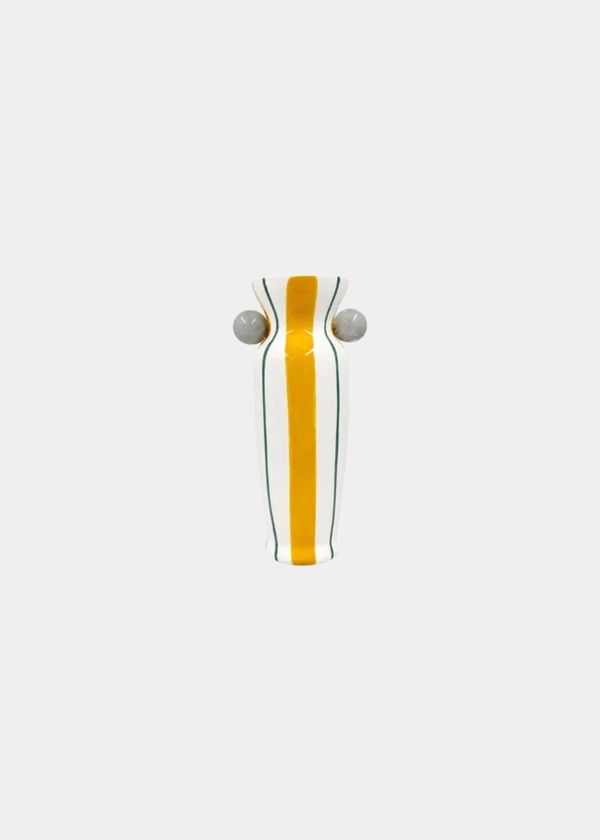 Vaso Cerâmica Ágatas Amarelo