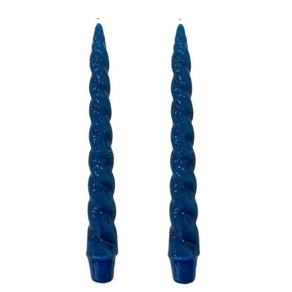 Dupla Vela Castiçal Nuvem Azul Marinho