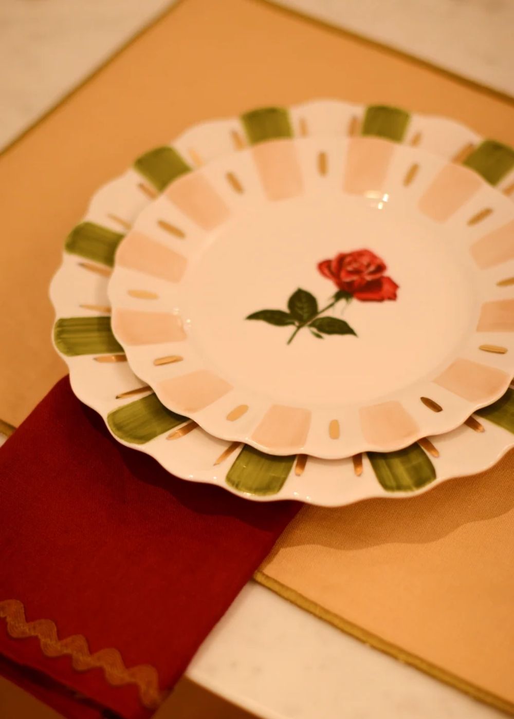 Prato Sobremesa Porcelana Bom Jardim