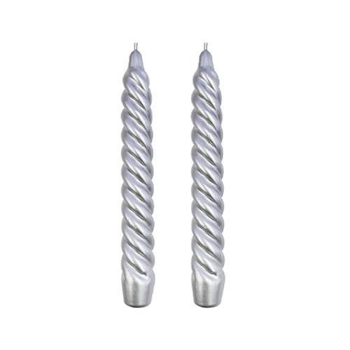 Vela Castiçal Twist Bold Prata