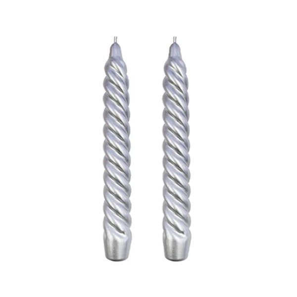 Vela Castiçal Twist Bold Prata