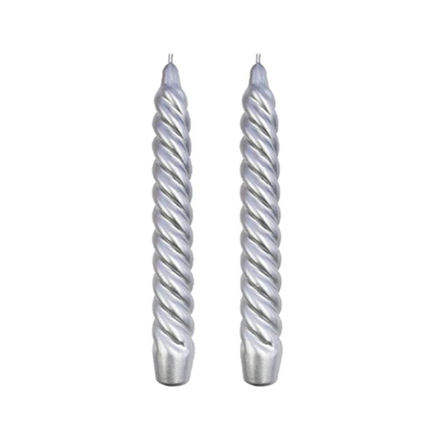 Vela Castiçal Twist Bold Prata
