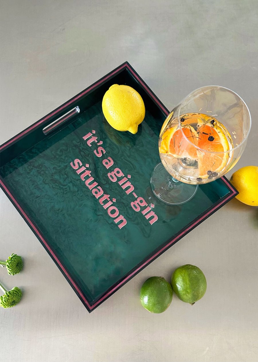 Bandeja Em Acrílico "It´s A Gin-Gin Situation"