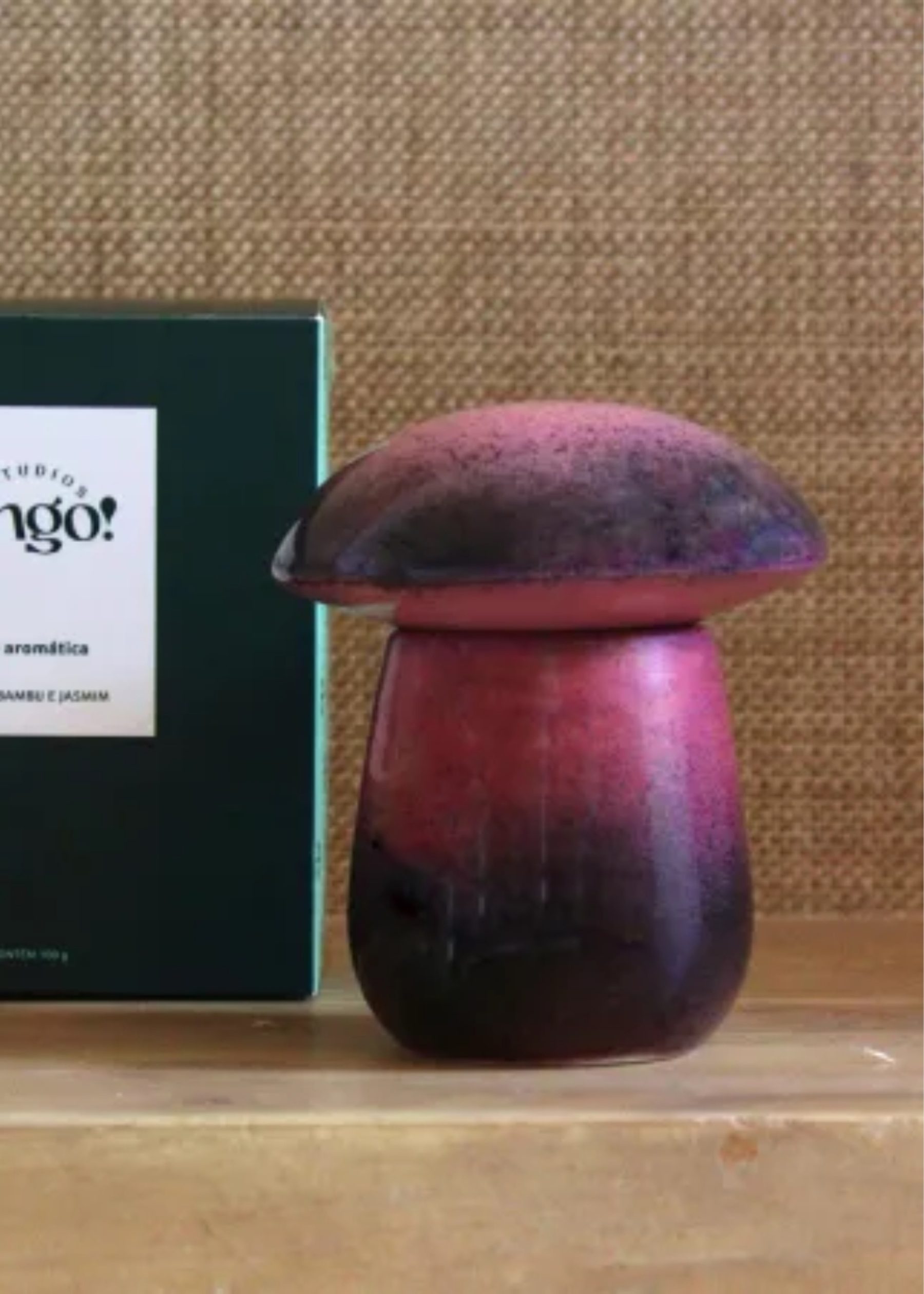 Vela Cerâmica Cogumelo Lavanda 4
