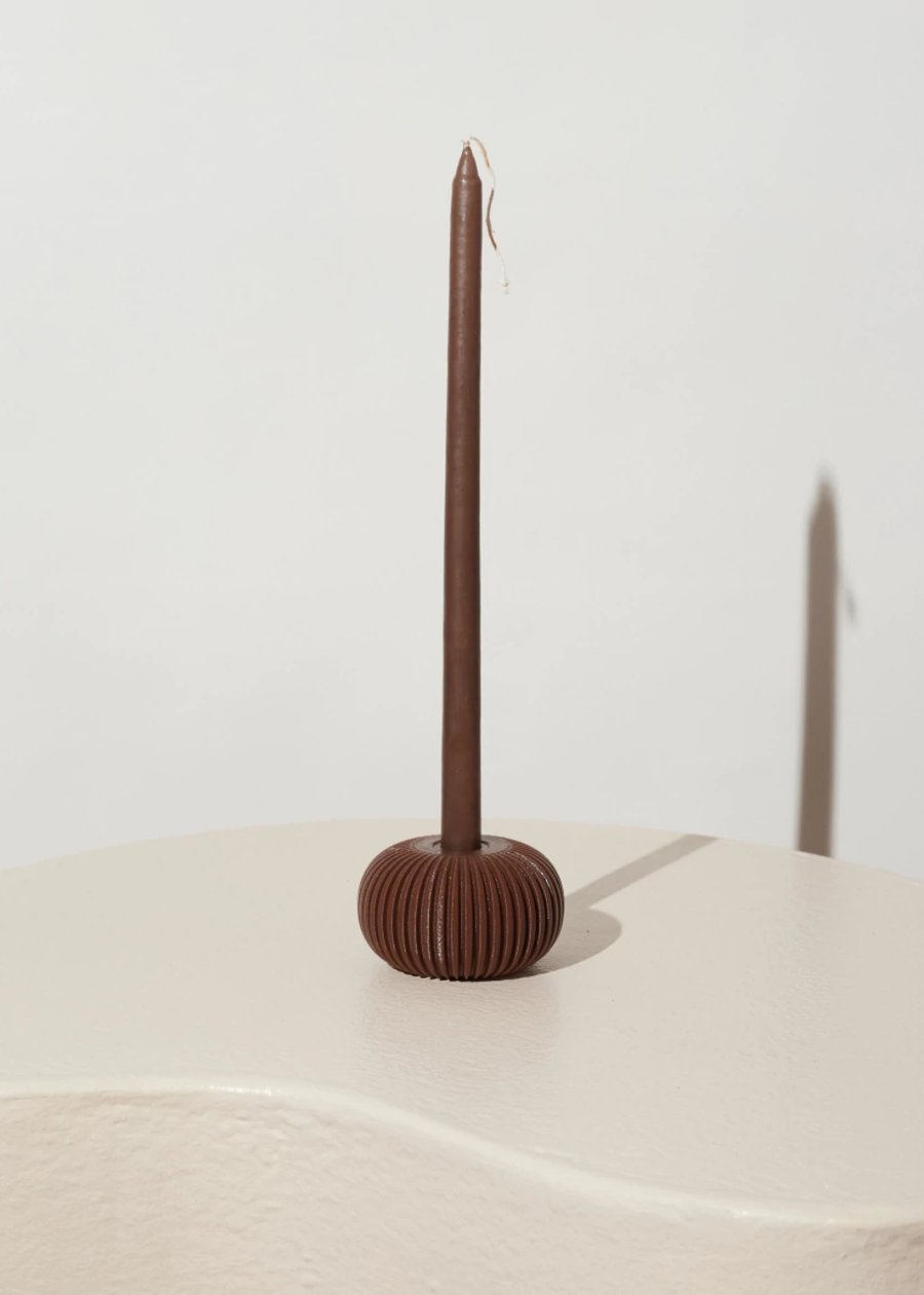 Castiçal Unitário Color Café