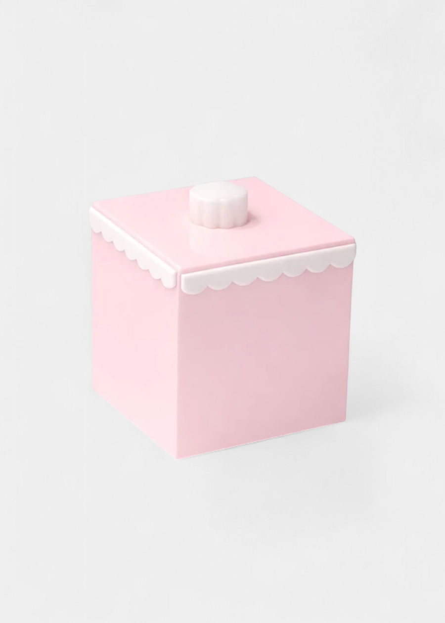 Pote Ondas Rosa Bebê Com Tampa