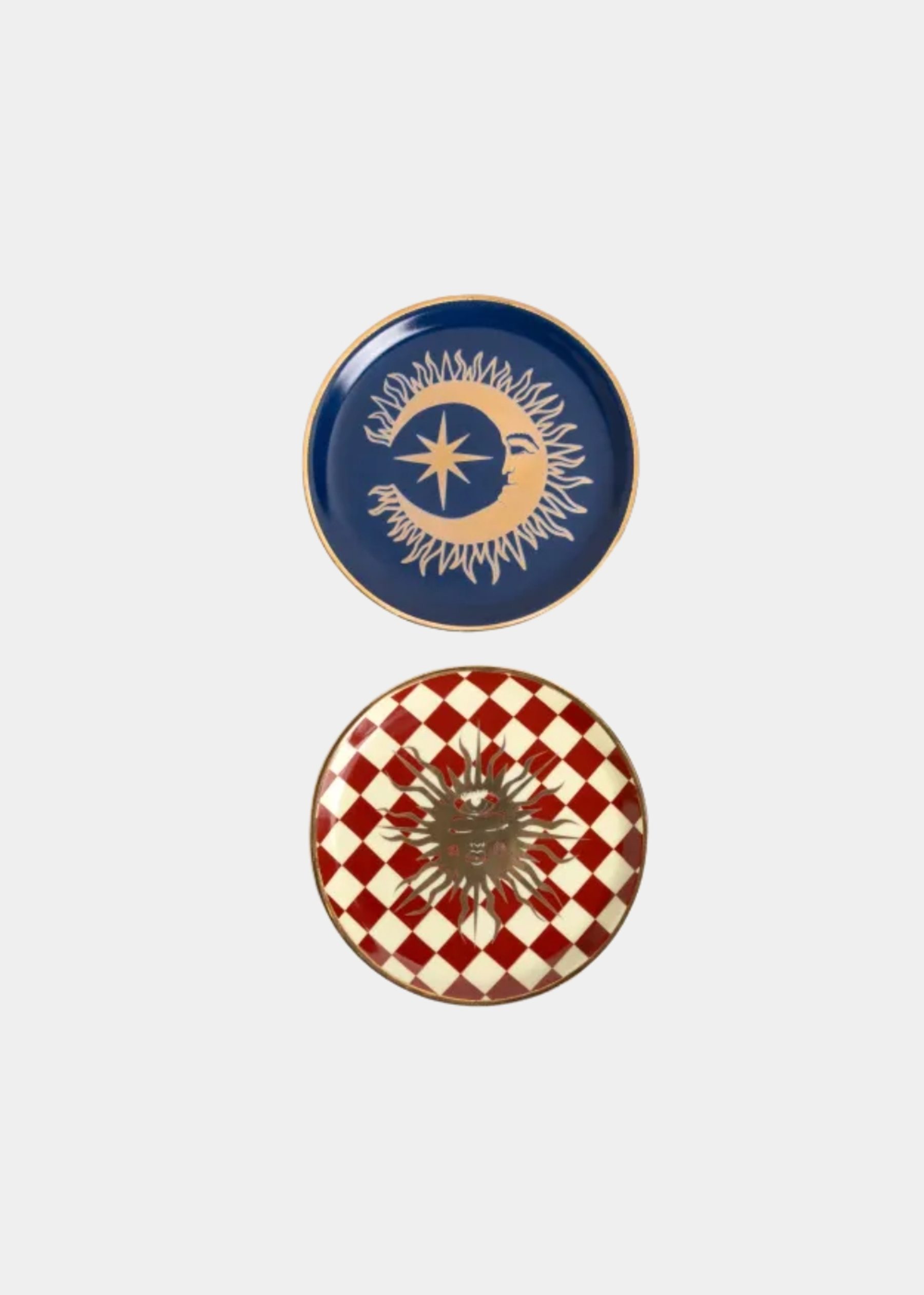 Dupla Pratos De Porcelana Sol & Lua 2