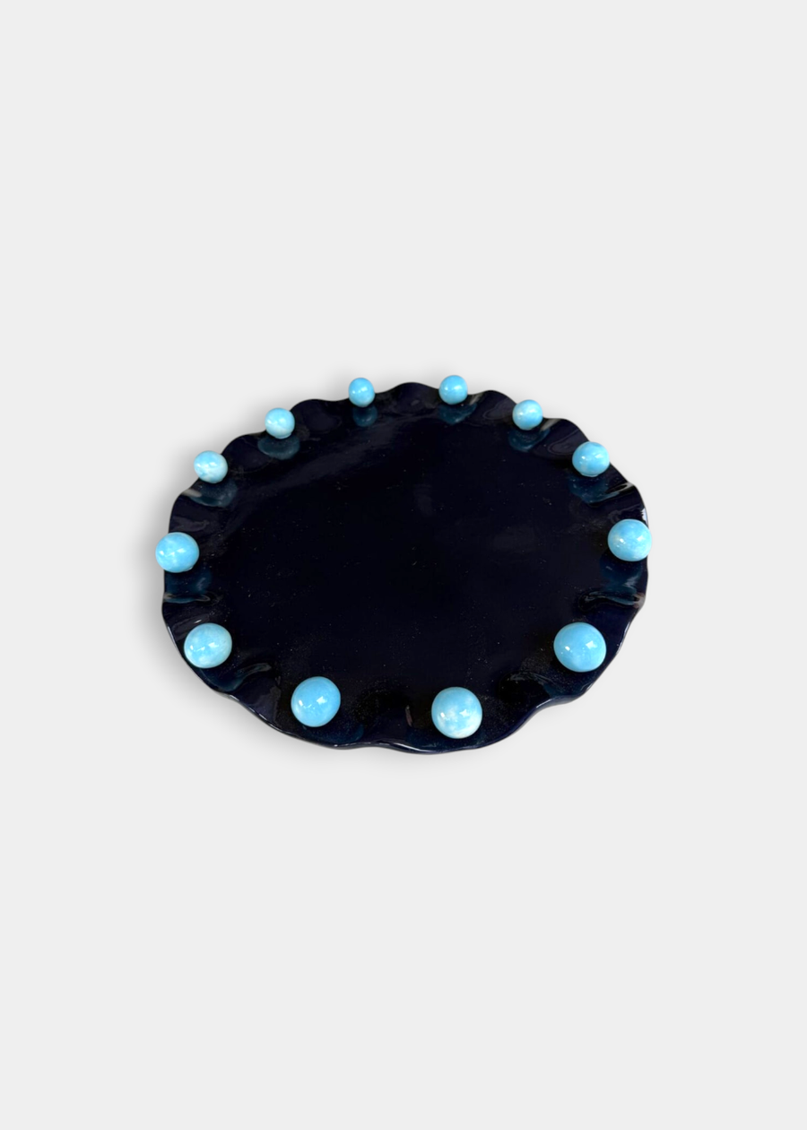 Travessa Ruffled Marinho