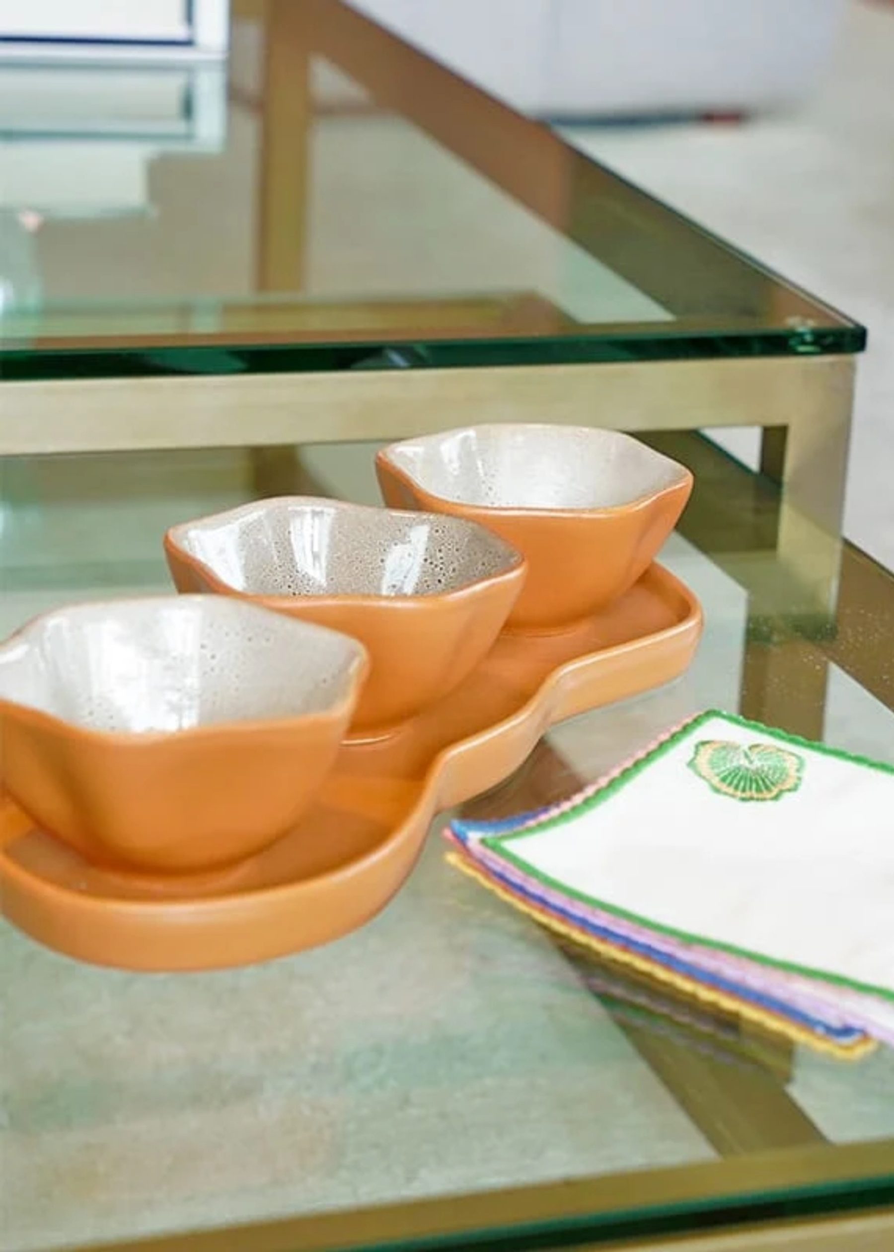 Set Aperitivo Bandeja e 3 Bowls Cerâmica Terra 2