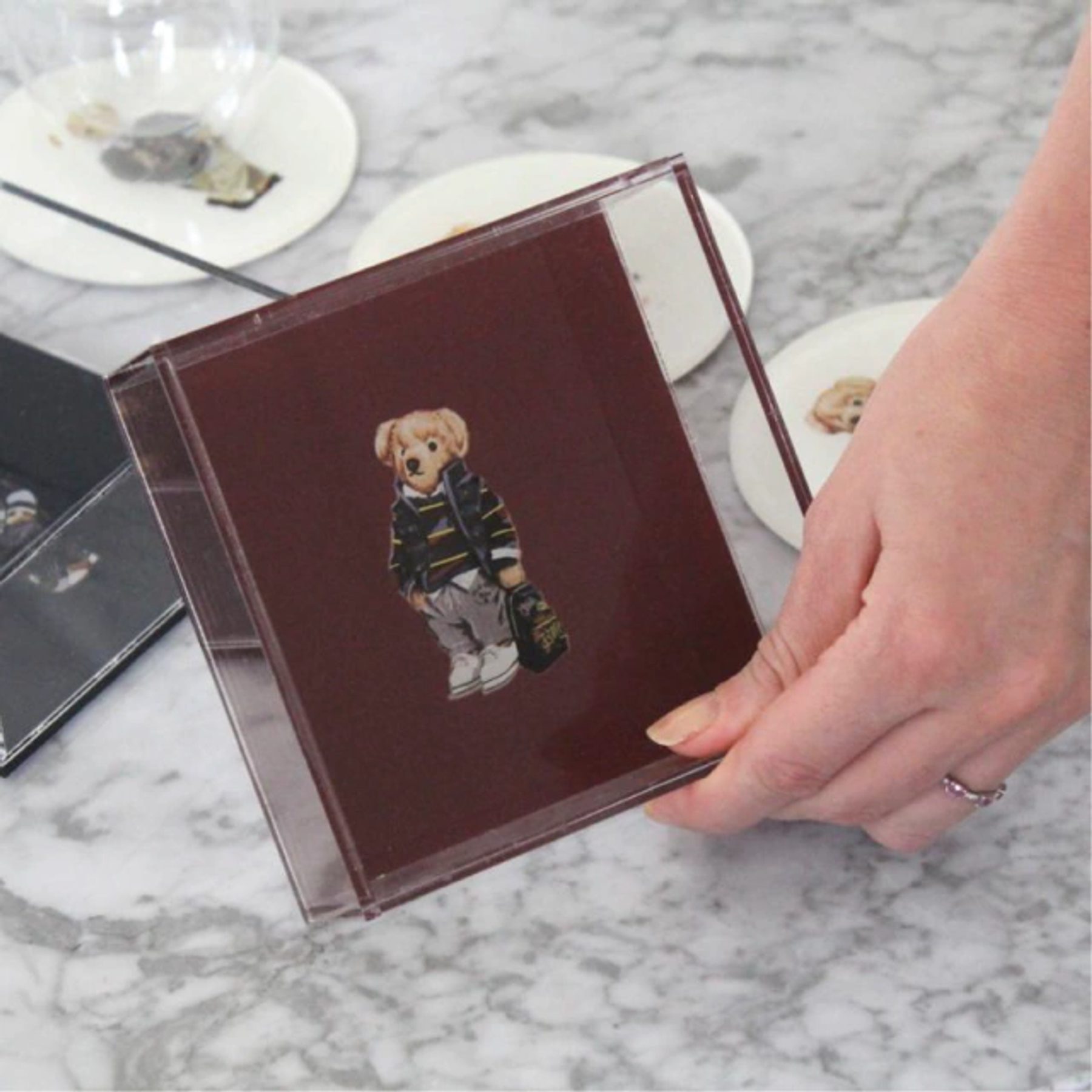 Bandeja Teddy Vinho Lisa 2