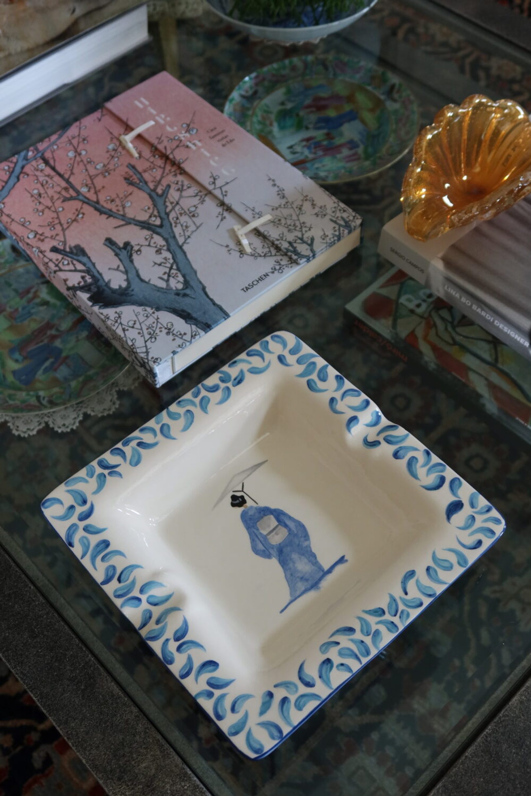 Cinzeiro Geisha Azul 2