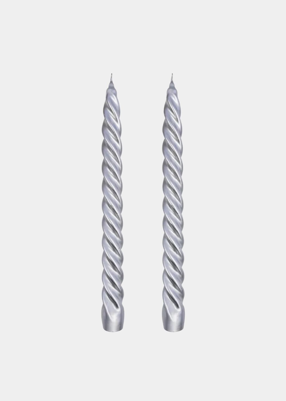 Dupla Vela Castiçal Twist Prata