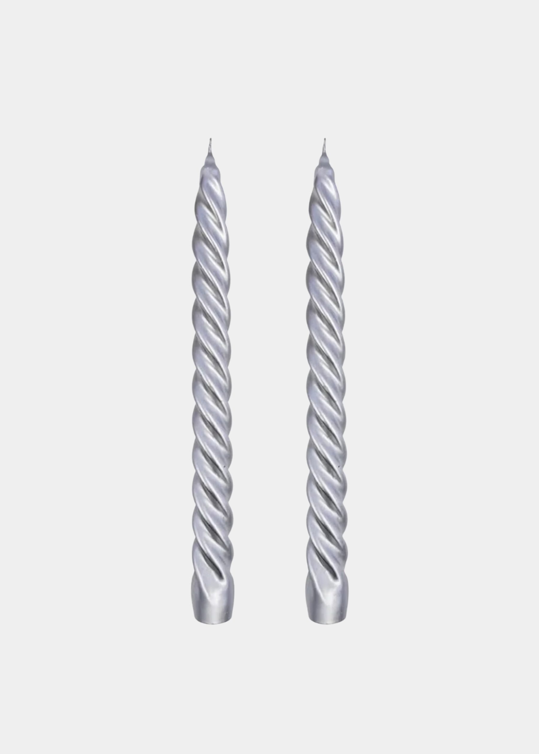 Dupla Vela Castiçal Twist Prata 1