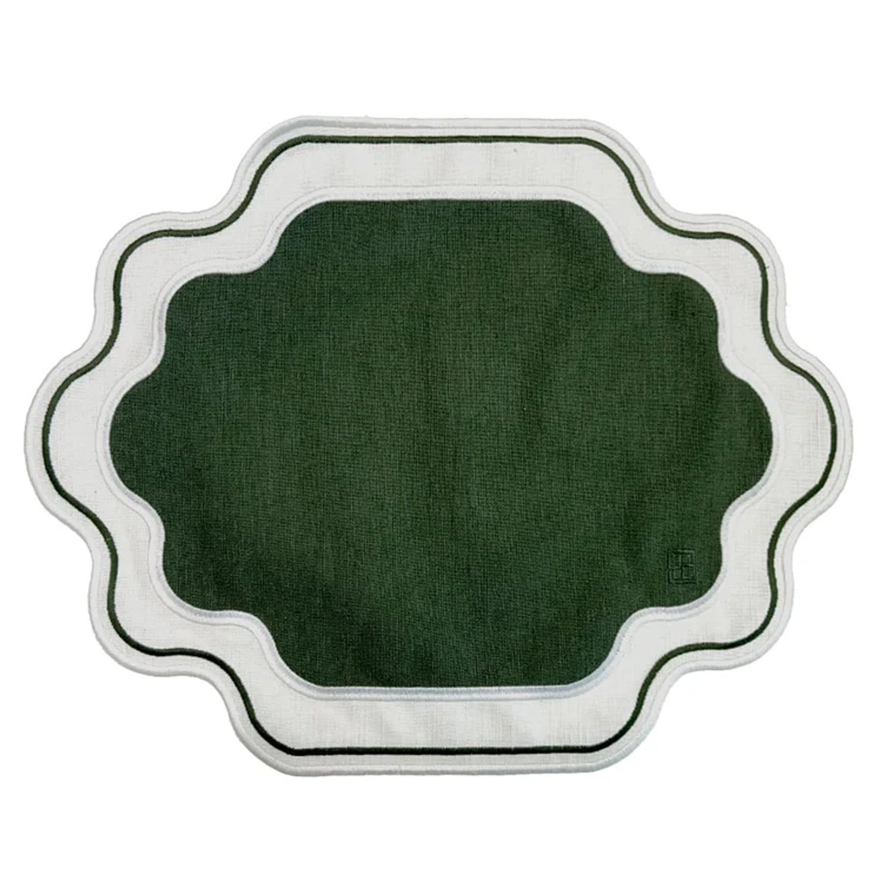 Jogo Americano Ella Verde E Branco 2