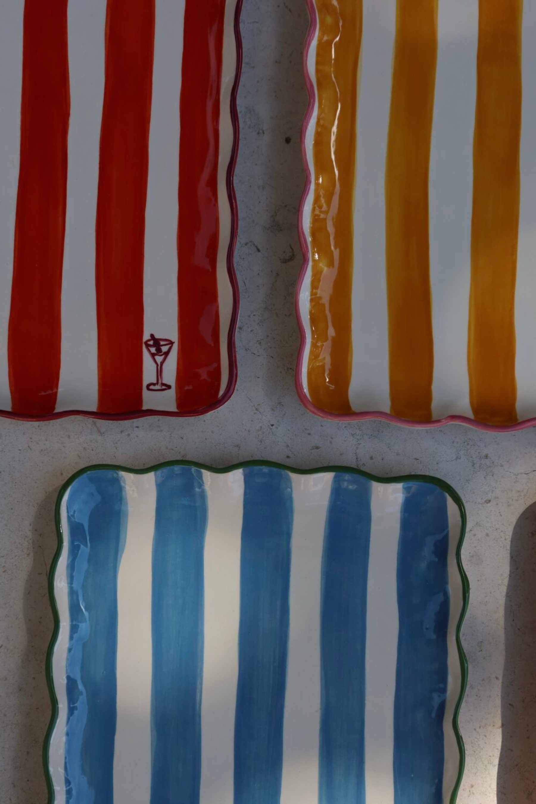 Travessa Stripes Laranja & Bordô 3