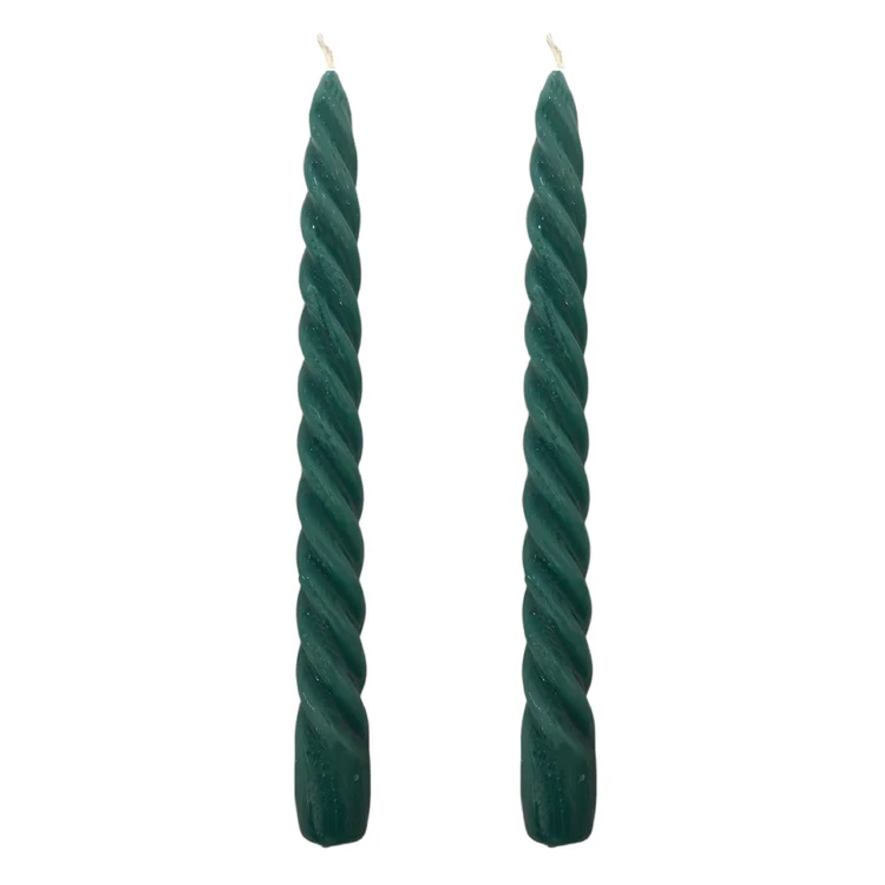 Dupla Vela Castiçal Twist Verde Escuro 2