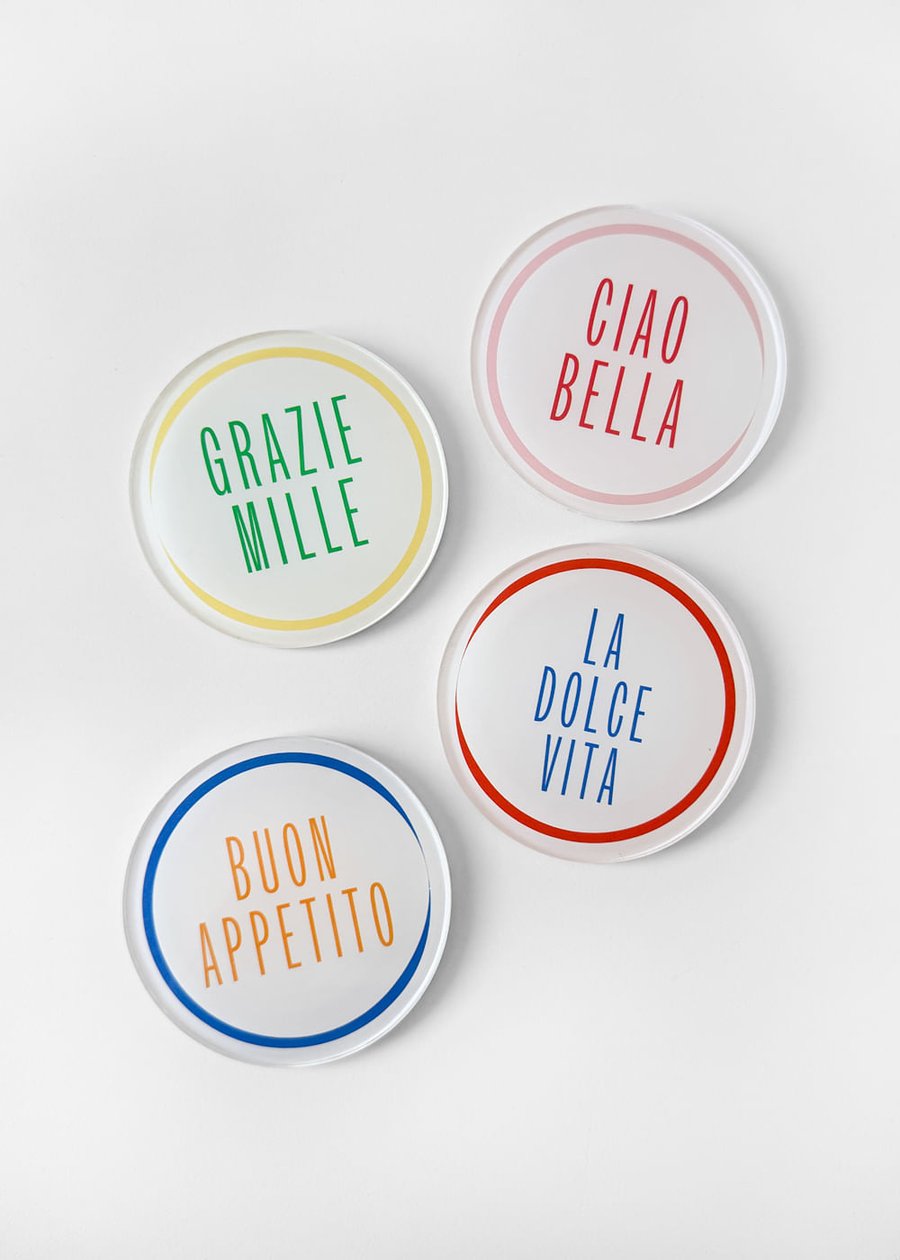 Set Porta Copos Ciao Bella