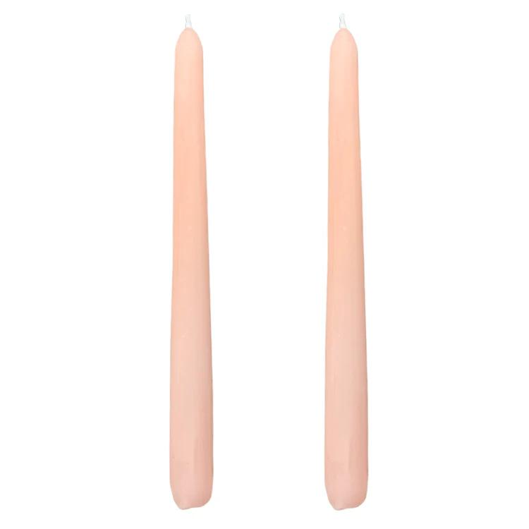 Dupla Vela Castiçal Cônica Rosa G