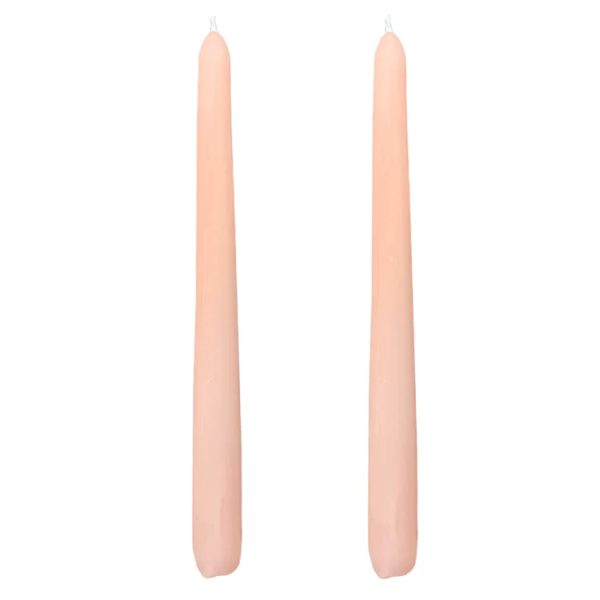 Dupla Vela Castiçal Cônica Rosa G