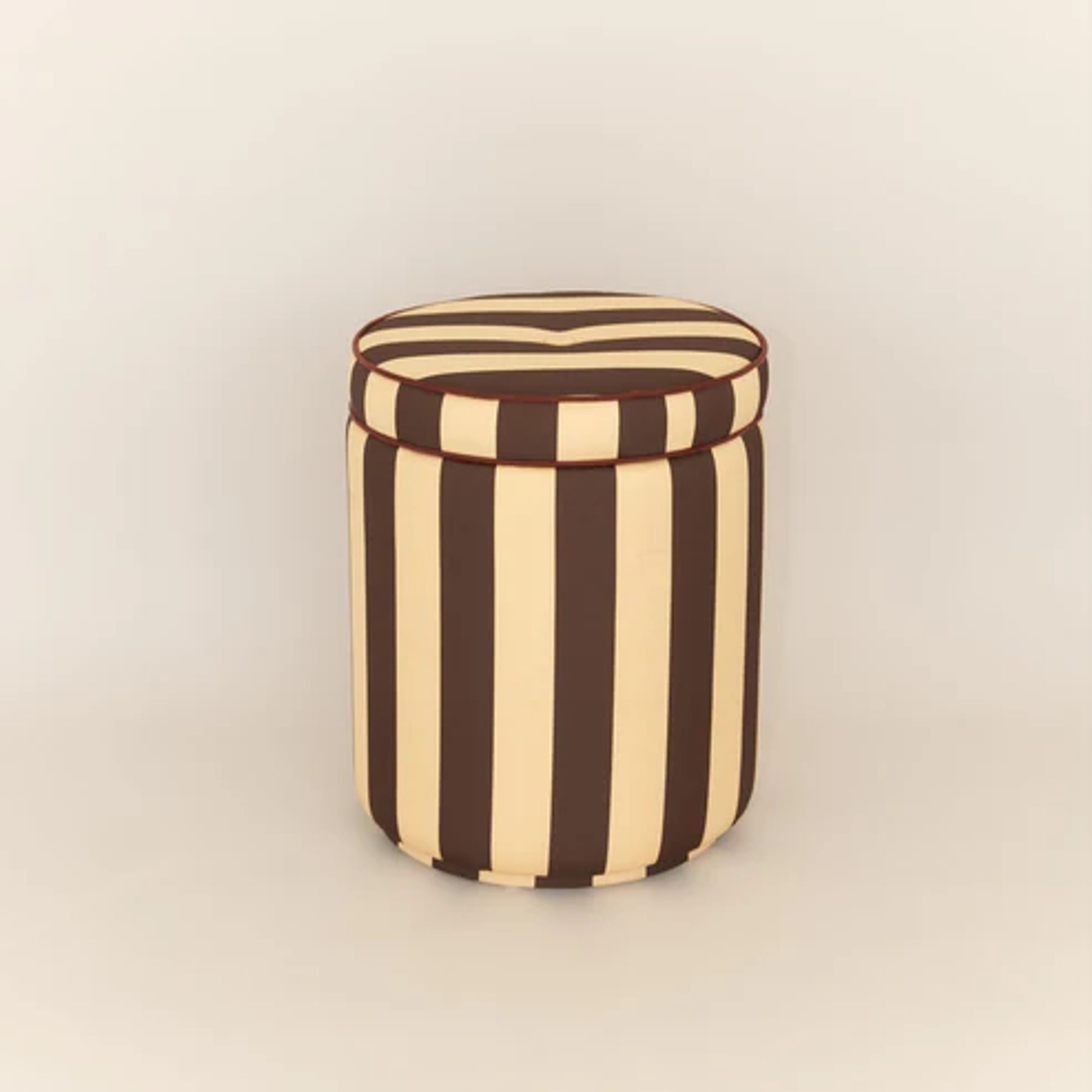 Puff Listra Grossa Champanhe & Cacau 3