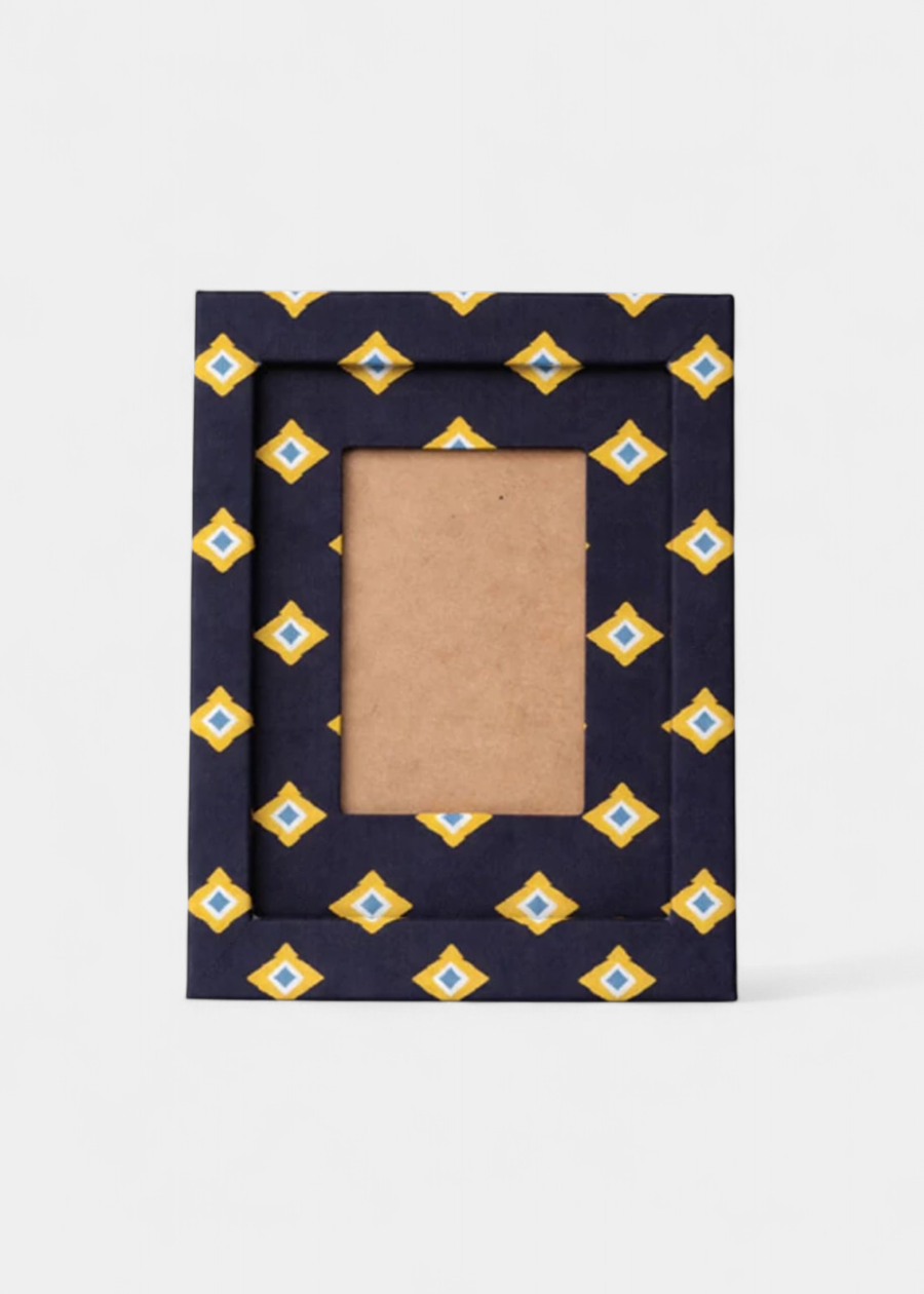 Quadro De Tecido Arabesque Marinho