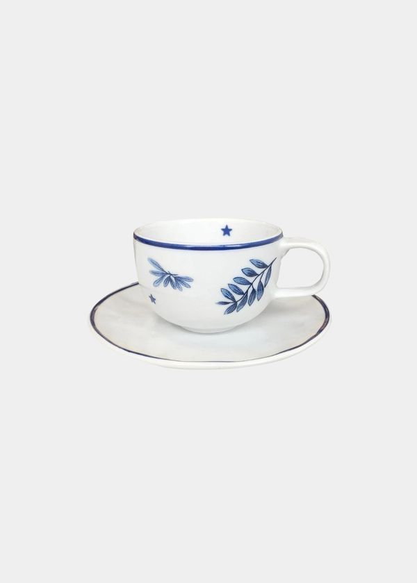 Xícara de Chá com Pires Porcelana Giardino
