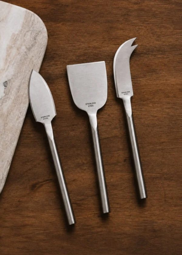 Set de Espátulas para Queijo em Aço Inox