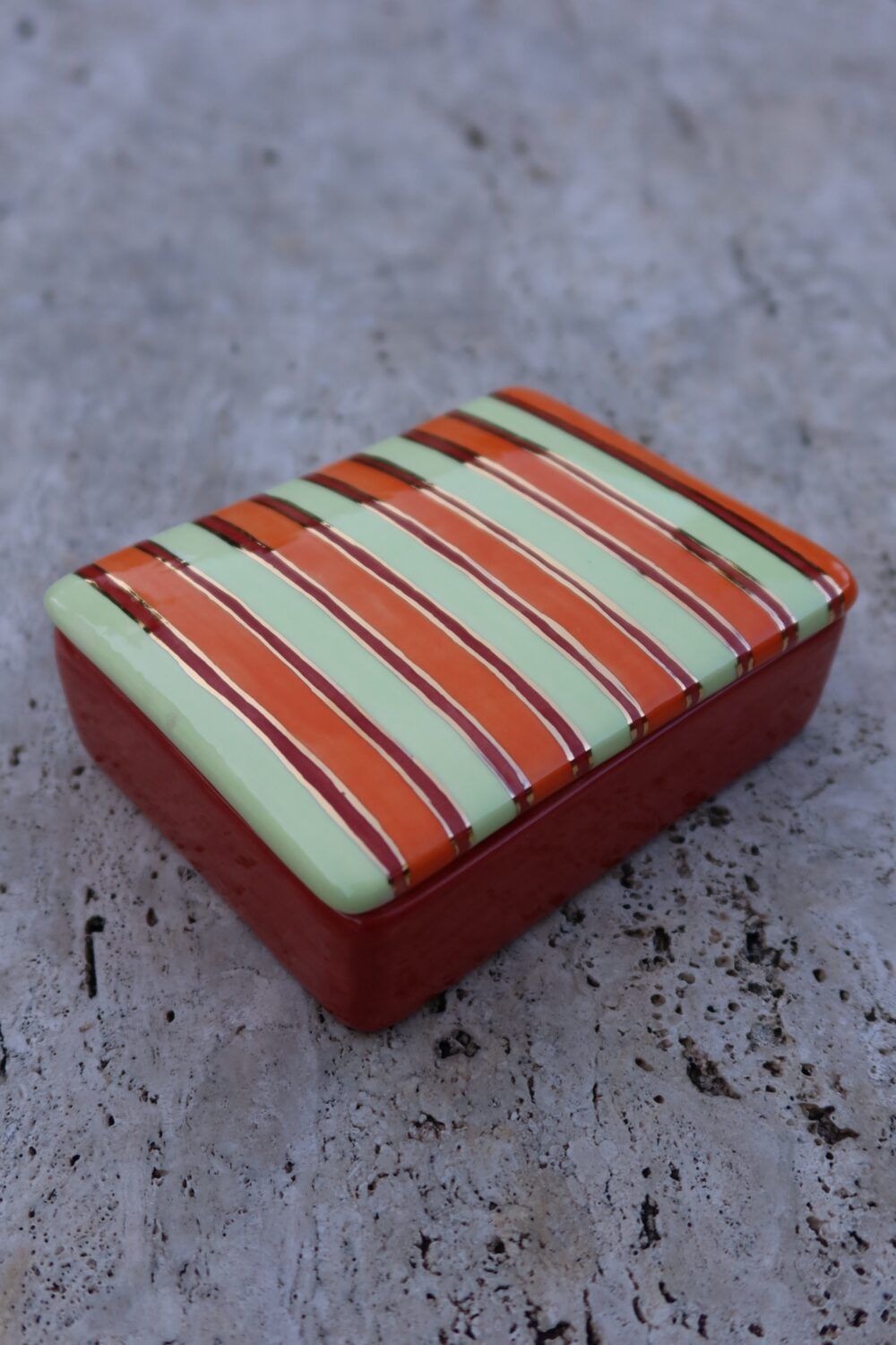 Striped Box Laranja e Vermelha