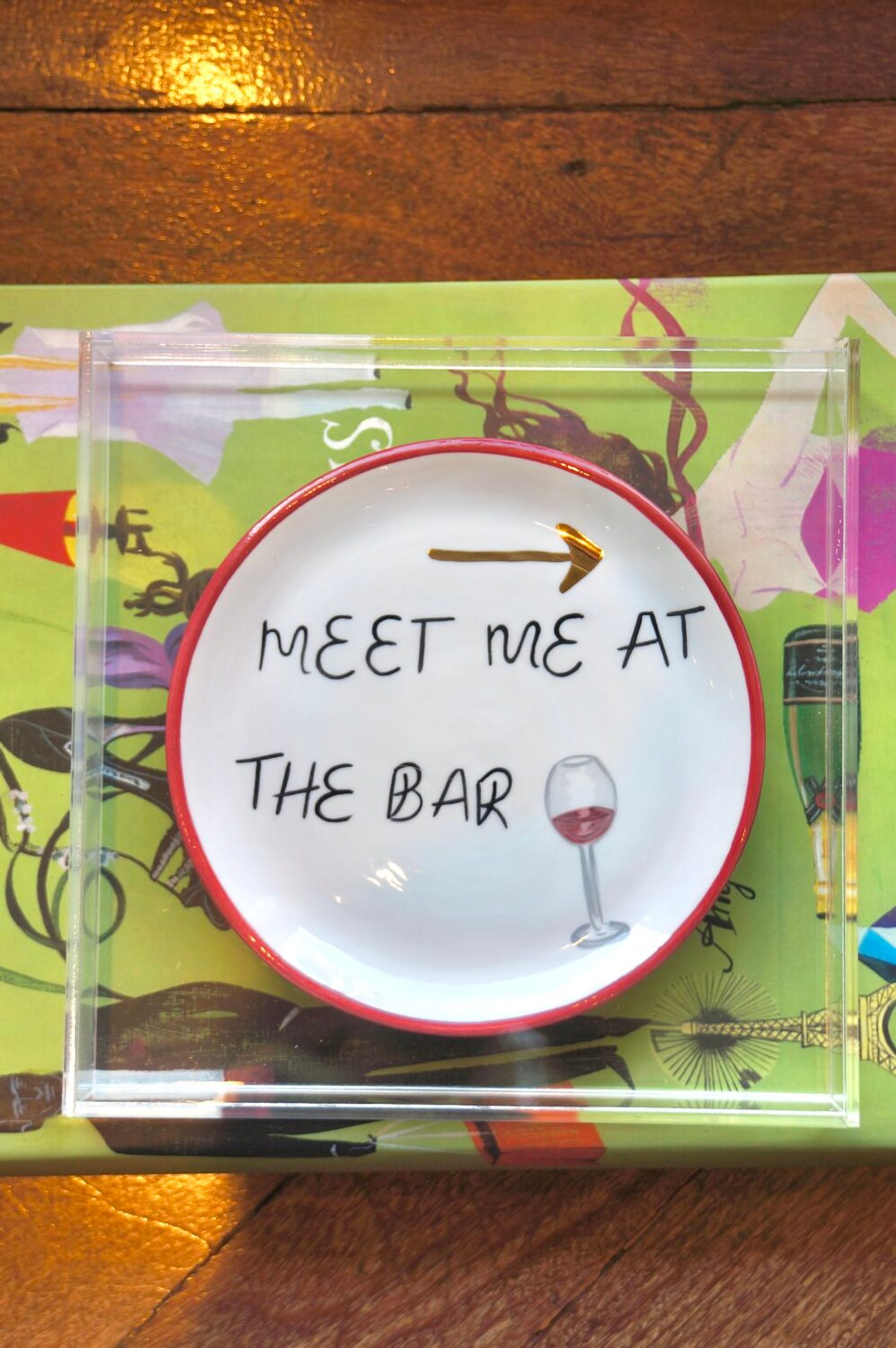 Quadro Acrylic Piece Meet Me At Bar – Vinho 2