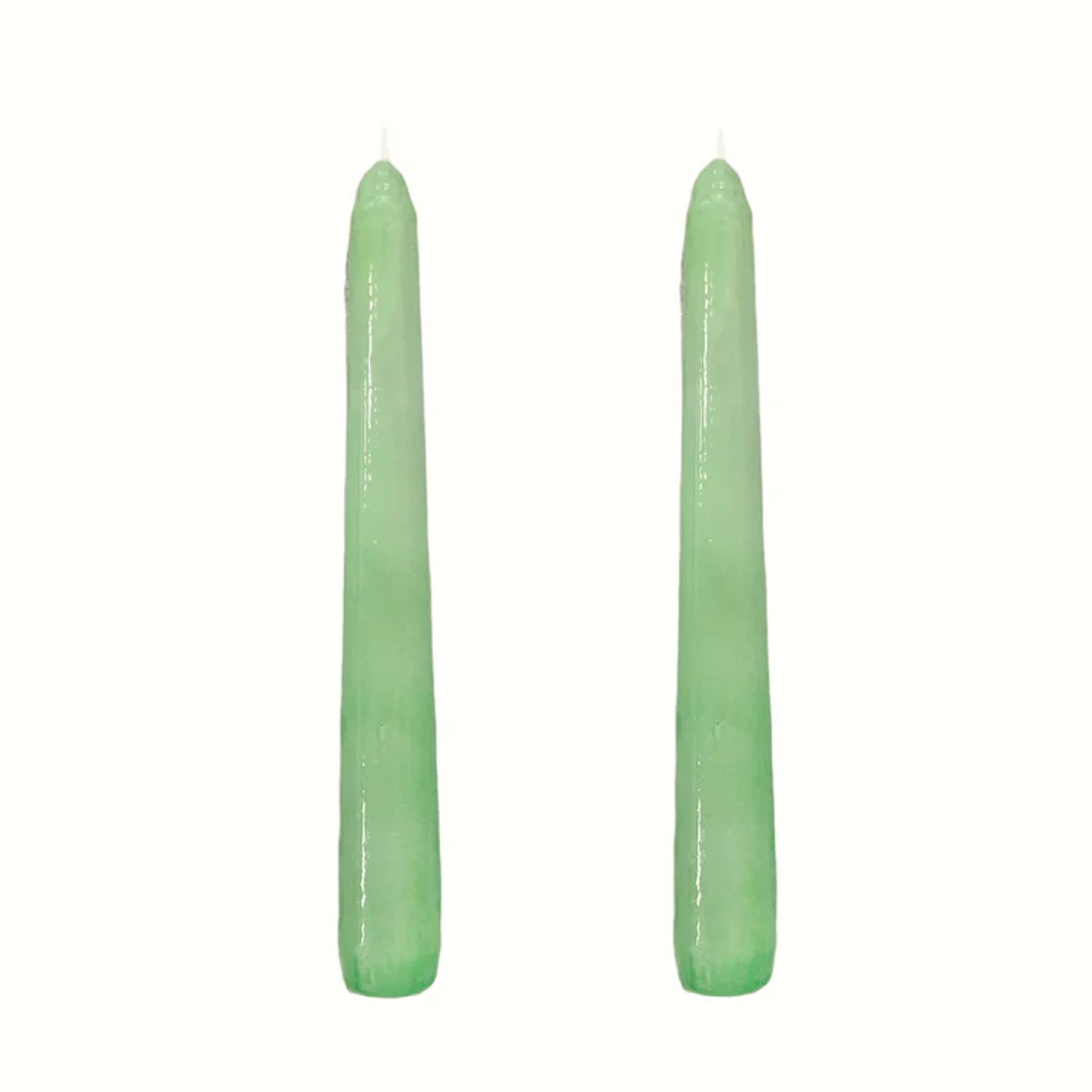 Dupla Vela Castiçal Cônica Verde Claro P 2