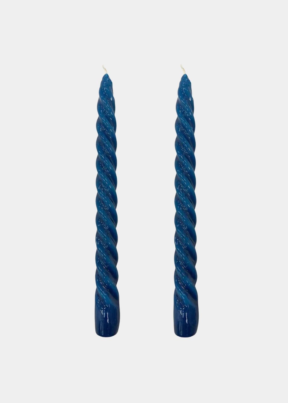Dupla Vela Castiçal Twist Azul Marinho