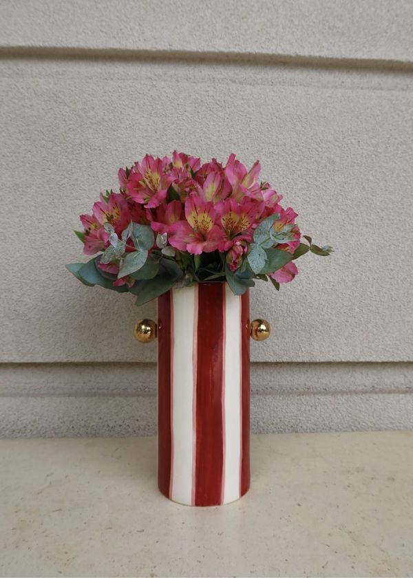 Vaso Candy Stripe Red