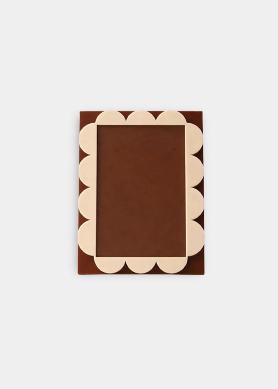 Porta Retrato Ondas Marrom