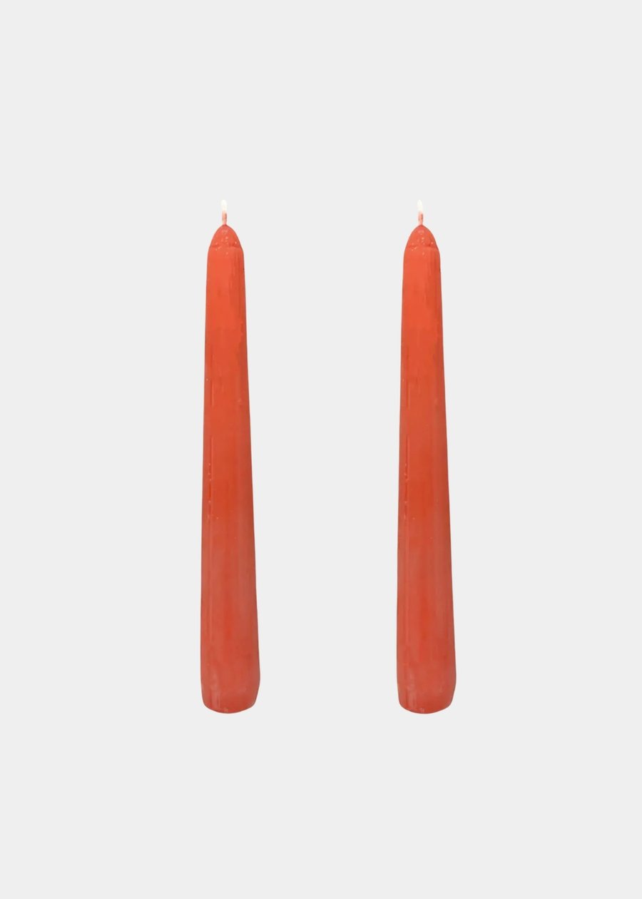 Dupla Vela Castiçal Cônica Terracota P