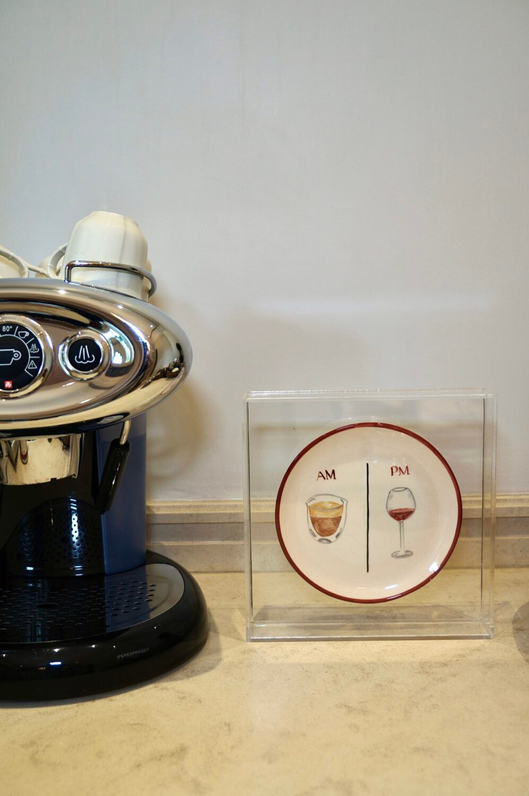 Quadro Acrylic Piece AM. PM - Borda Vinho 4