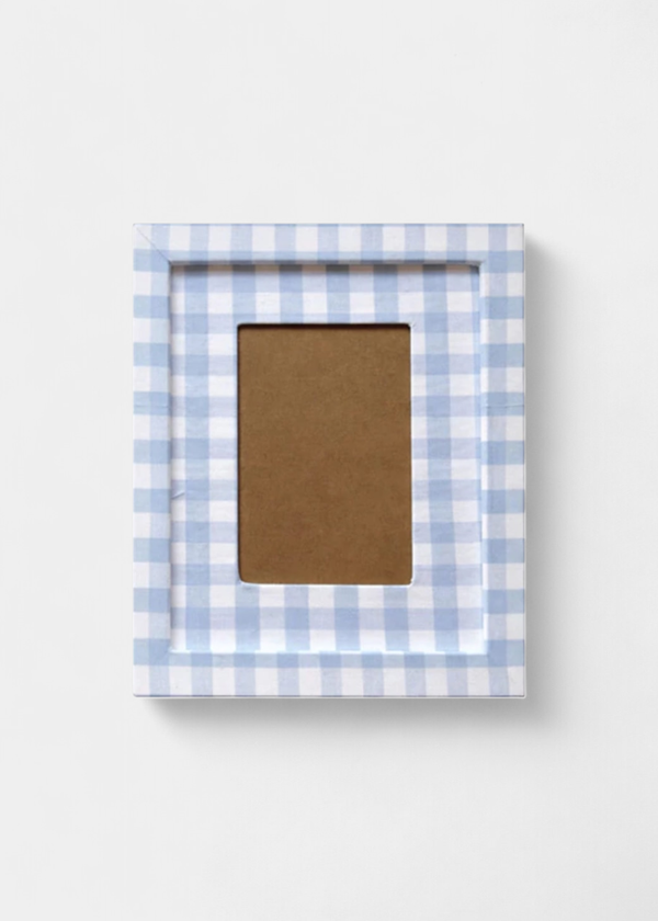 Quadro De Tecido Xadrez Azul