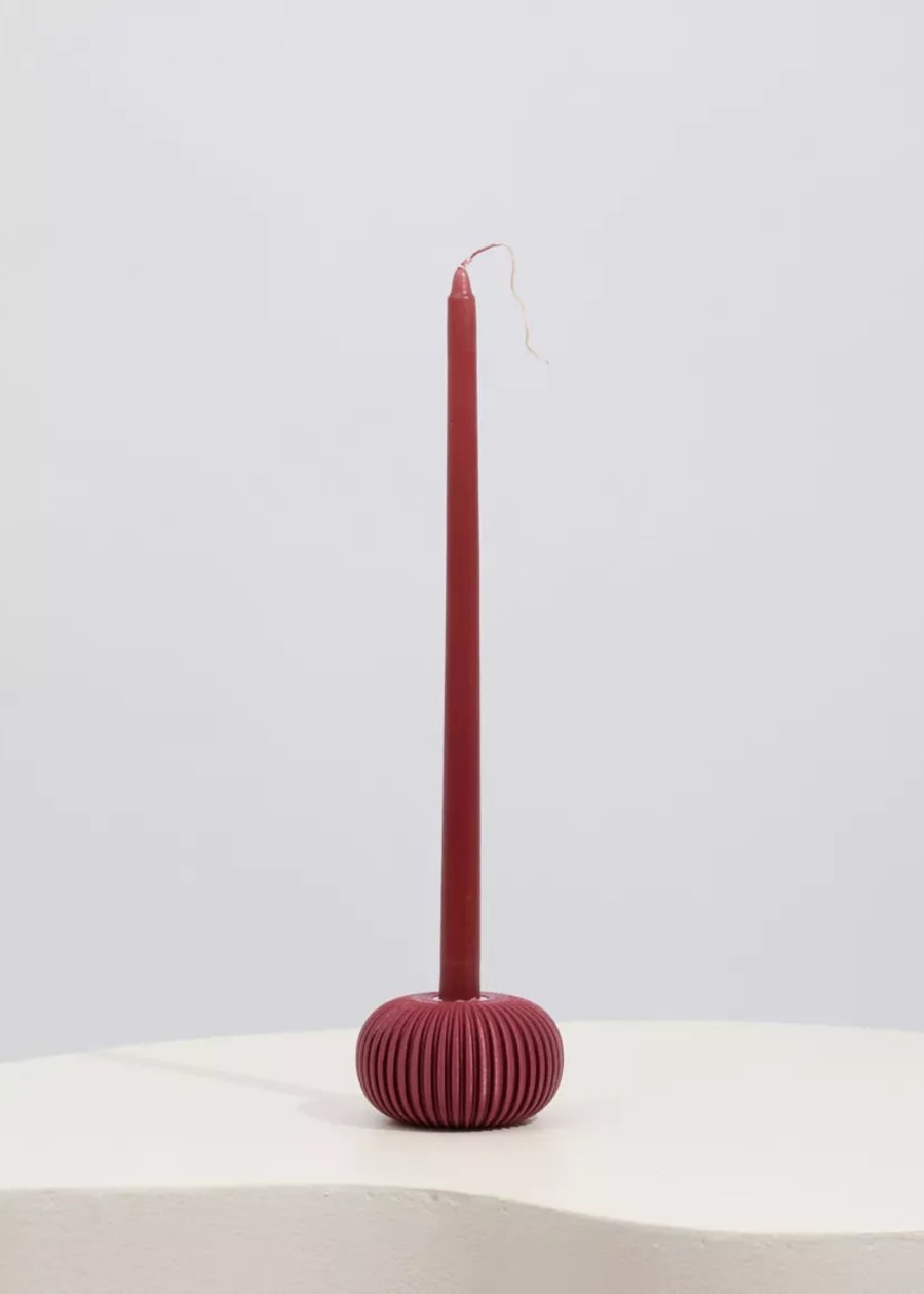 Castiçal Unitário Color Vinho