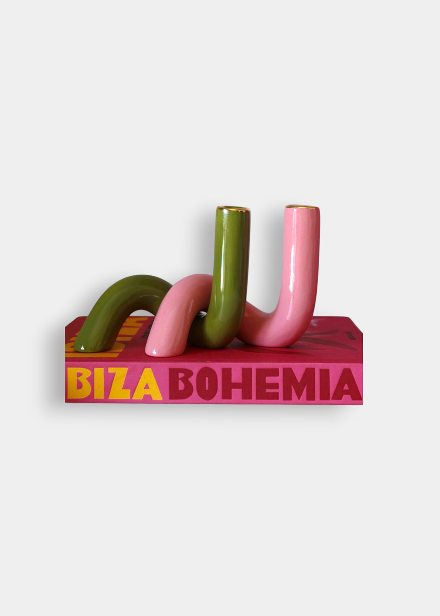 Twisted Verde Oliva & Rosa