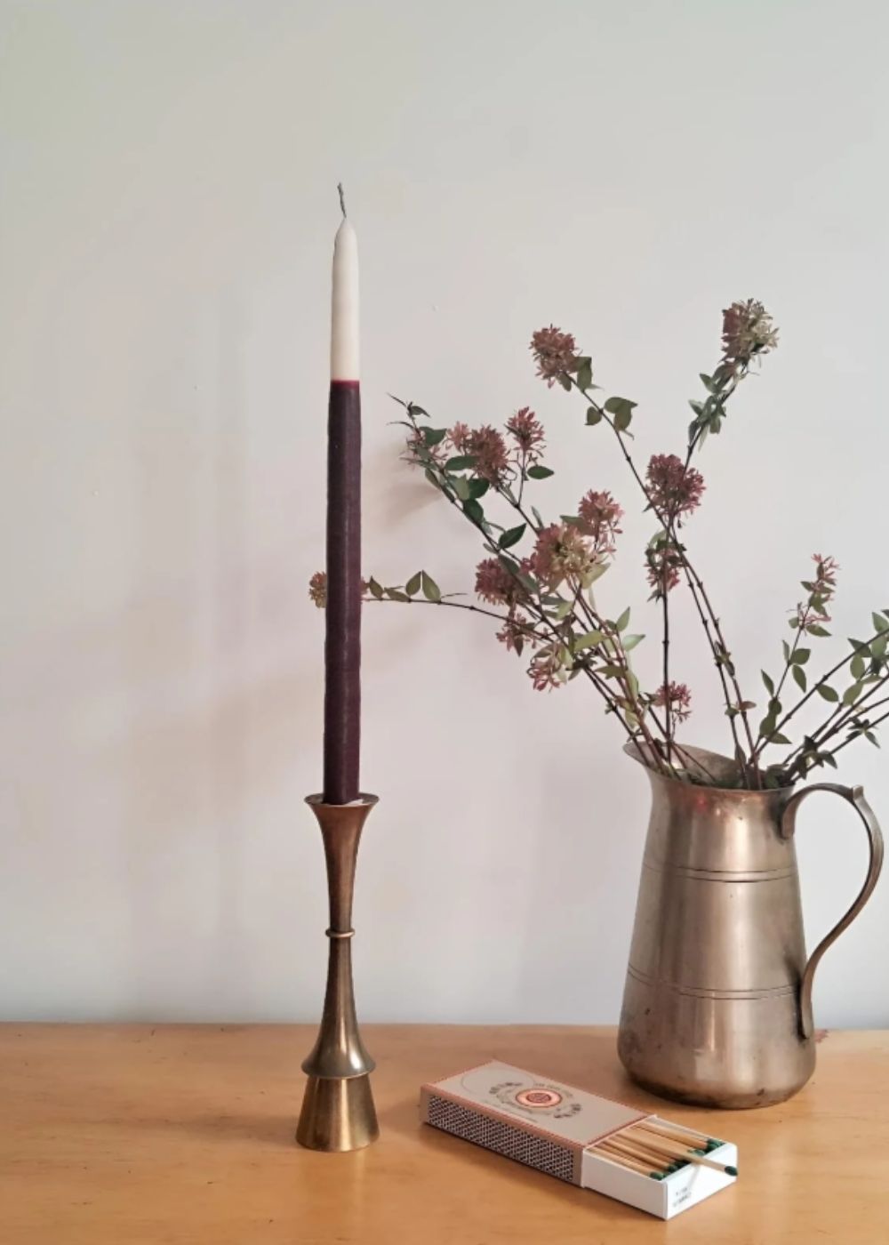 Par De Velas Rainhas Bicolor Bordeaux