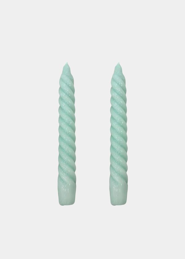 Vela Castiçal Twist Bold Verde Àgua