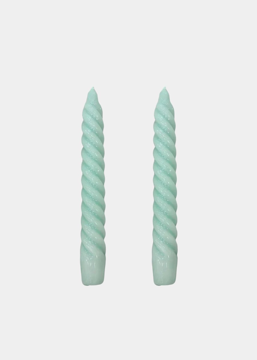 Vela Castiçal Twist Bold Verde Àgua