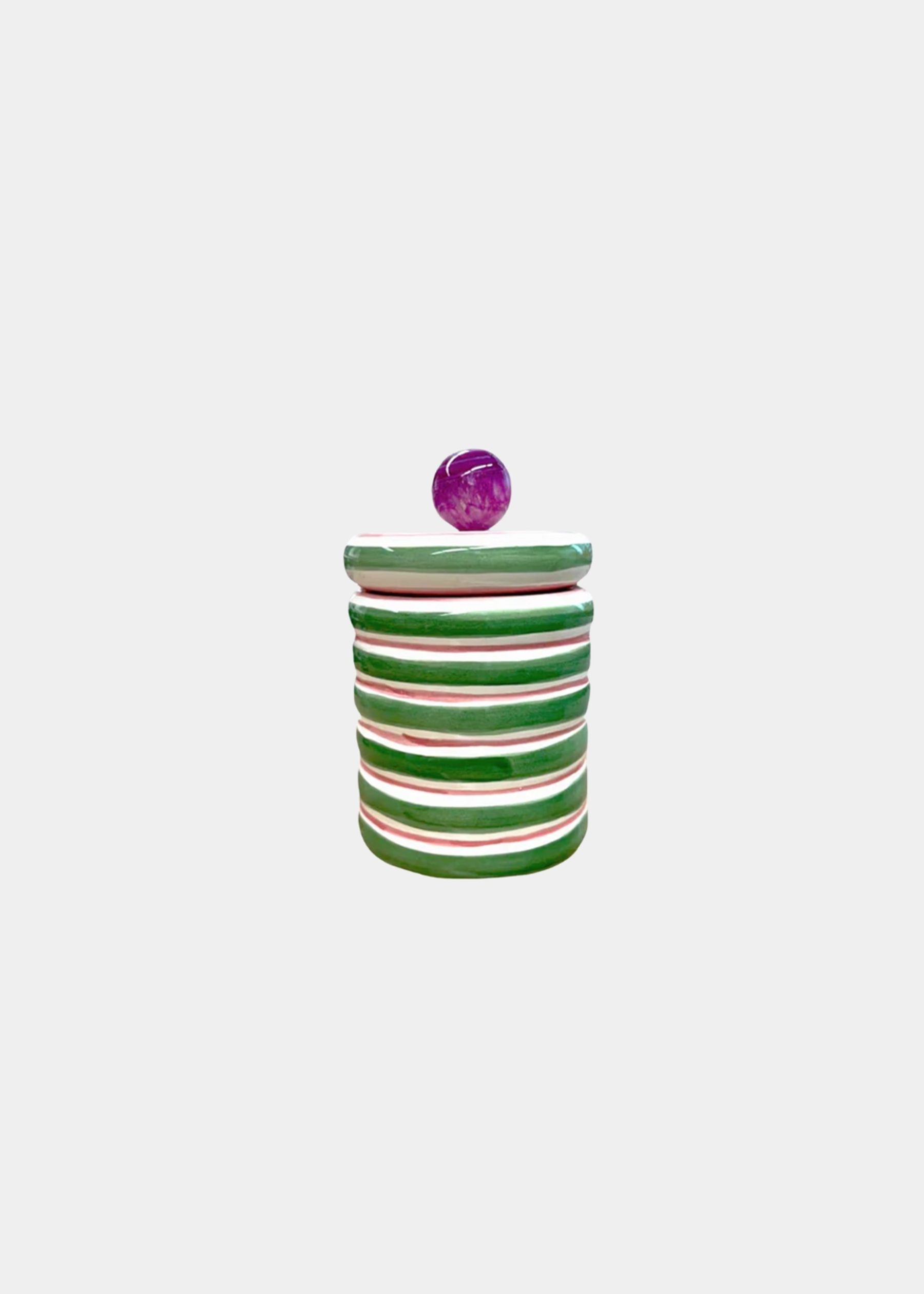 Pote Cerãmica Agata Verde M 2
