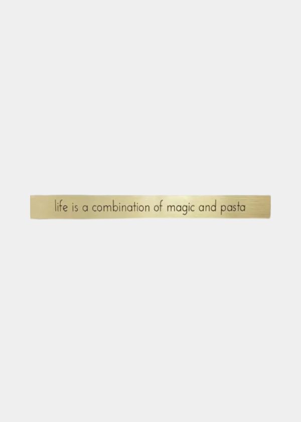 Placa Em Latão "Life Is A Combination"