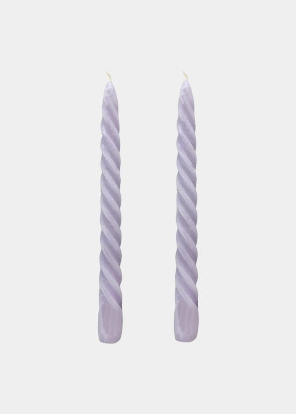 Dupla Vela Castiçal Twist Lilás