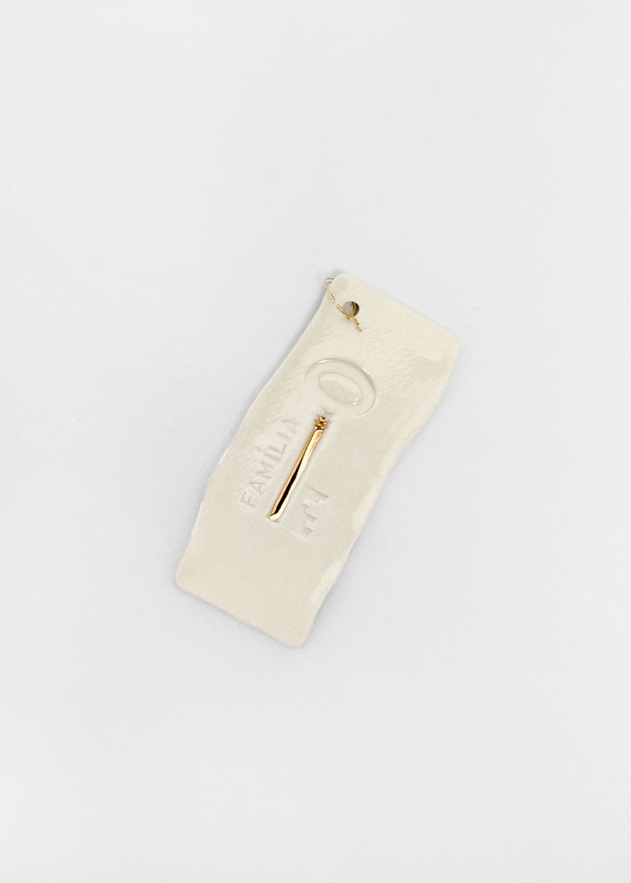 Chave De Porcelana Com Ouro - Família