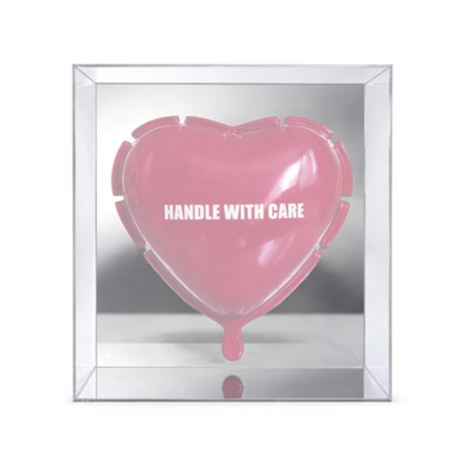 Coração Handle With Care Rosa Na Caixa 2