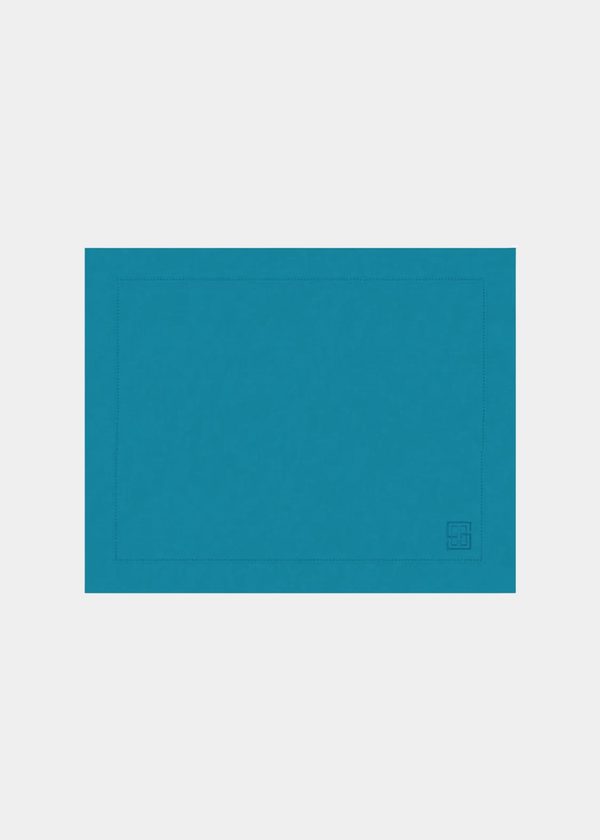 Jogo Americano Linho Puro Azul Petroleo