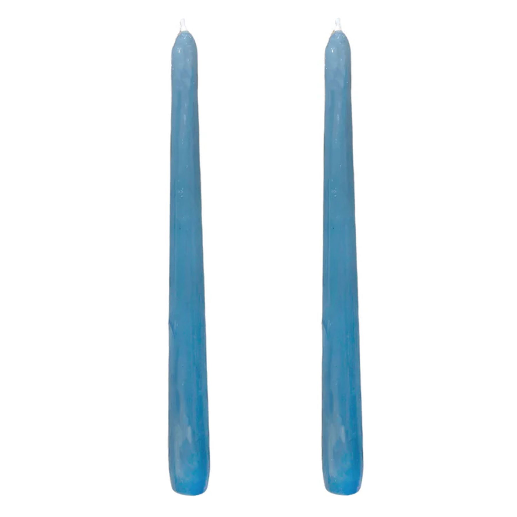 Dupla Vela Castiçal Cônica Azul Claro G 3