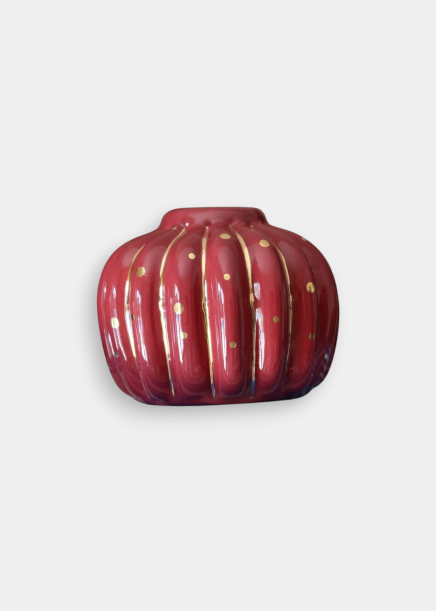 Vaso Gold Illusion Bordô